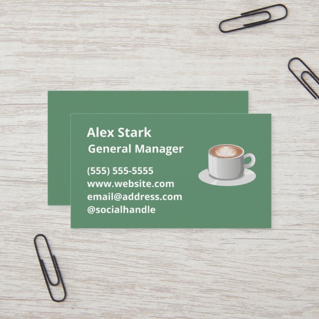 Coffee Business Cards (Front/Back In Situ)