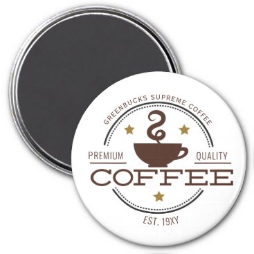 Coffee business logo magnet
