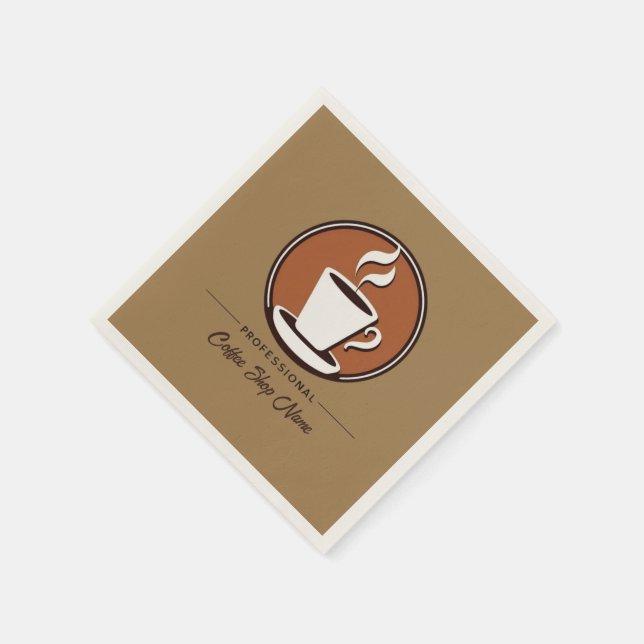 Coffee Business professional cafe espresso  shop Napkins (Corner)