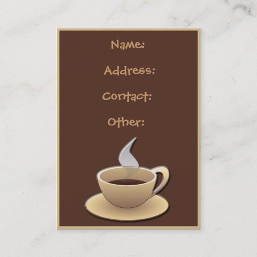 Customizable Coffee BusinessCards Business Card