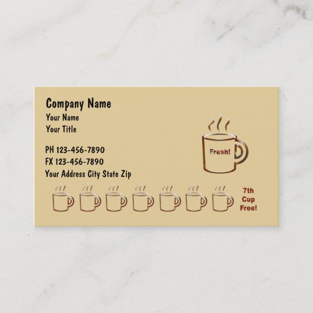 Coffee Businss Cards (Front)
