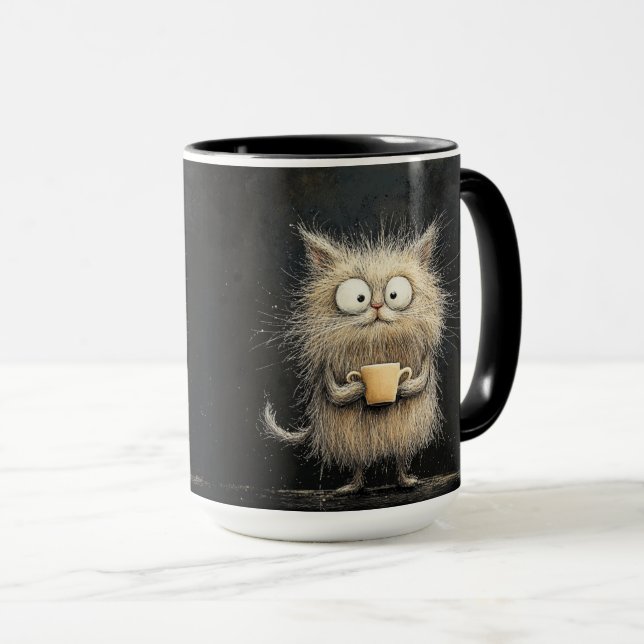 Coffee Buzz Kitten Mug (Front Right)