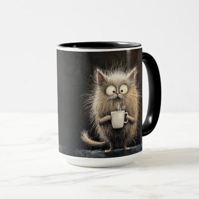 Coffee Buzz Kitty Mug (Front Right)