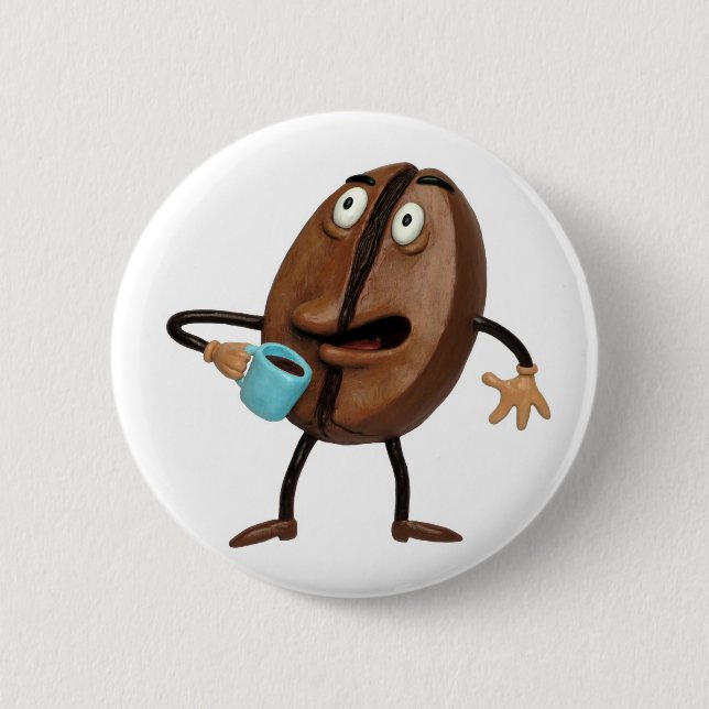 Coffee Buzz Pinback Button (Front)