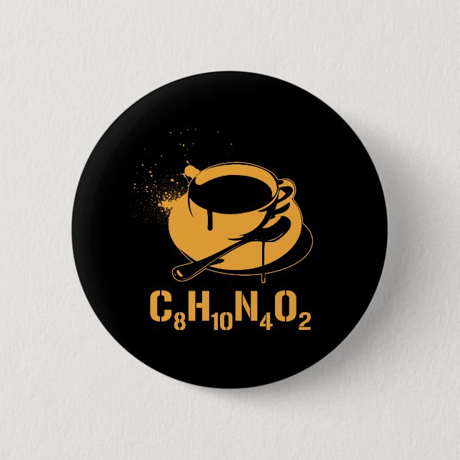 Coffee C8H10N4O2 Button (Front)