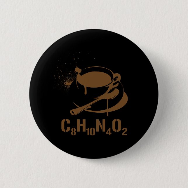 Coffee C8H10N4O2 Button (Front)