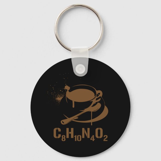 Coffee C8H10N4O2 Keychain (Front)