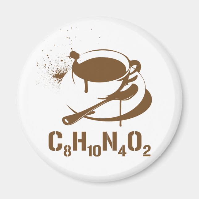 Coffee C8H10N4O2 Magnet (Front)