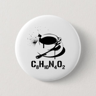 Coffee C8H10N4O2 Pinback Button