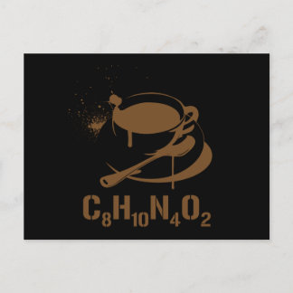 Coffee C8H10N4O2 Postcard