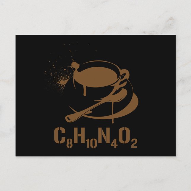 Coffee C8H10N4O2 Postcard (Front)