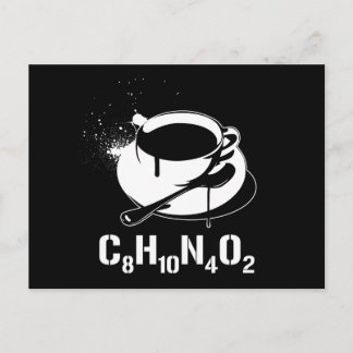 Coffee C8H10N4O2 Postcard