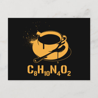 Coffee C8H10N4O2 Postcard