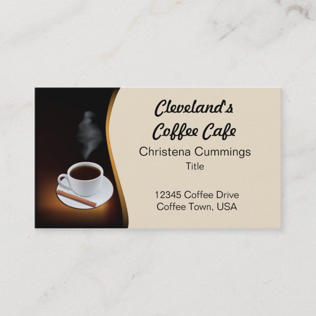 Coffee Cafe Business Card (Front)