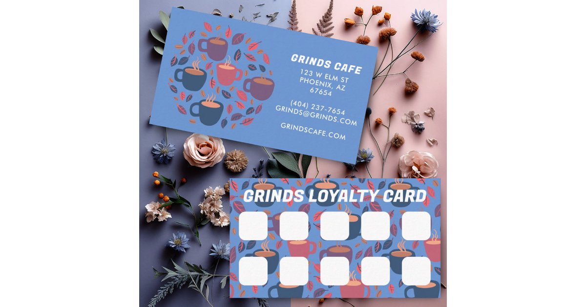 COFFEE CAFE Cute Logo Customer Loyalty Card | Zazzle