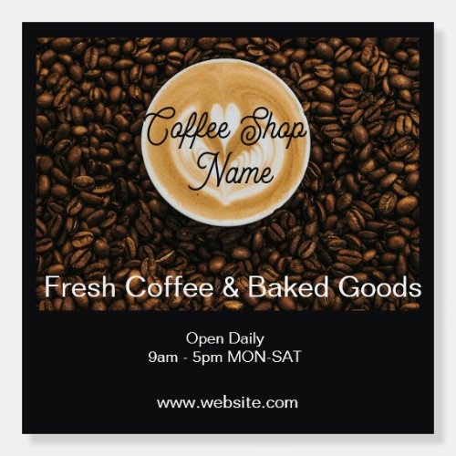 Coffee Café Foam Board | Coffee Shop Menu Board |