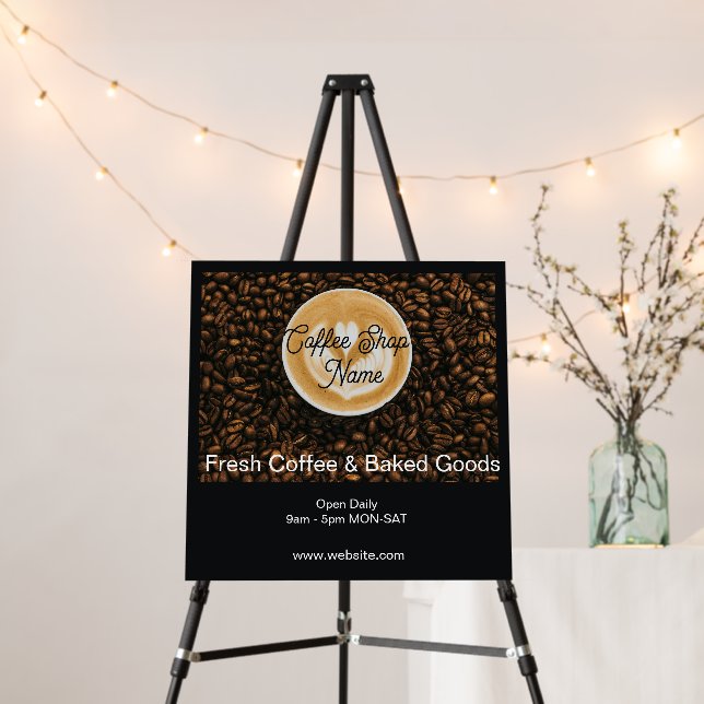 Coffee Café Foam Board | Coffee Shop Menu Board |  (In Situ (Stand))