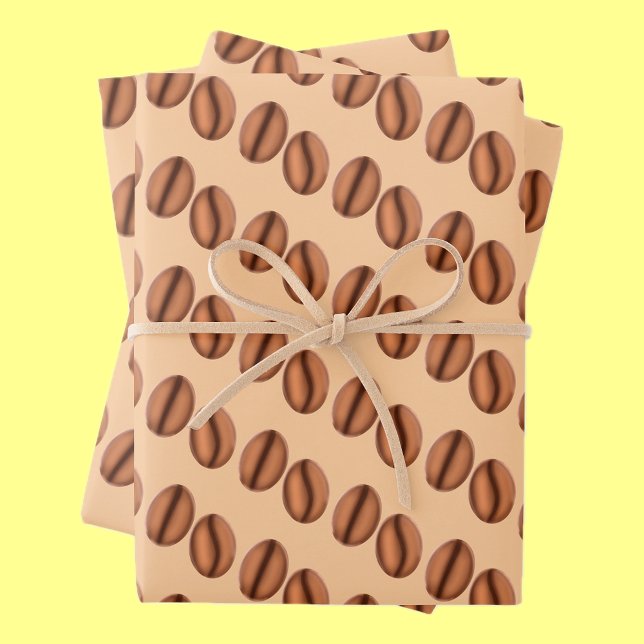 Coffee Caffeine Beans Wrapping Paper Sheets (Creator Uploaded)