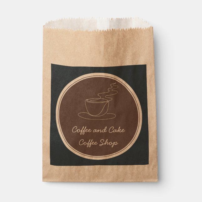 Coffee & Cake Coffee Shop Favor Bag (Front)