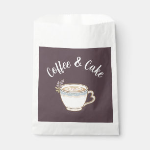 Coffee & Cake Logo Stickers Favor Bag