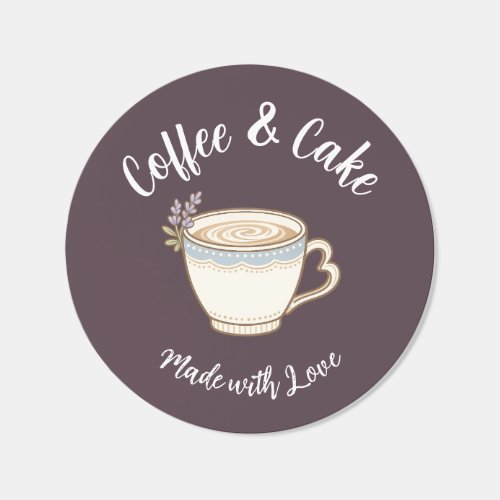 Coffee & Cake Made with Love Stickers