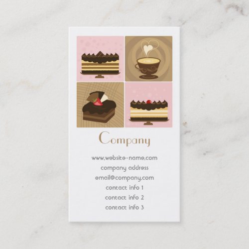 Coffee &amp; Cakes Business Card