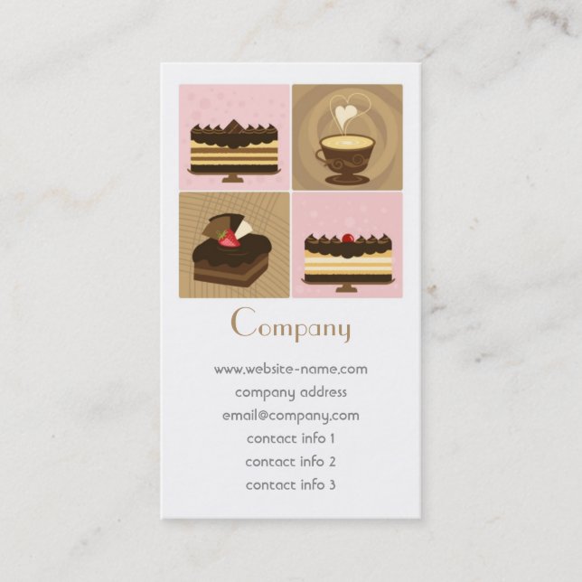 Coffee & Cakes Business Card (Front)