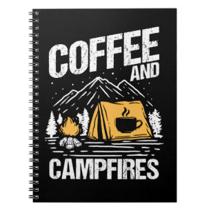 Coffee Campfires Funny Nature Camping Notebook
