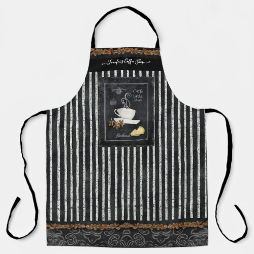 Coffee Cappuccino Latte Biscotti Cookies Your Name Apron