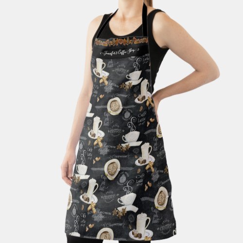 Coffee Cappuccino Mocha Dessert Shop Business Name Apron