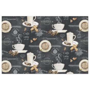 Coffee Cappuccino Mocha Typography Art Decoupage Tissue Paper by EverythingBusiness at Zazzle