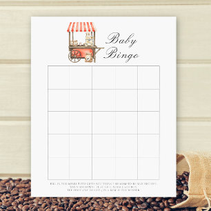 Coffee Cart Baby shower bingo game