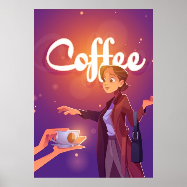 Coffee cartoon poster (Front)