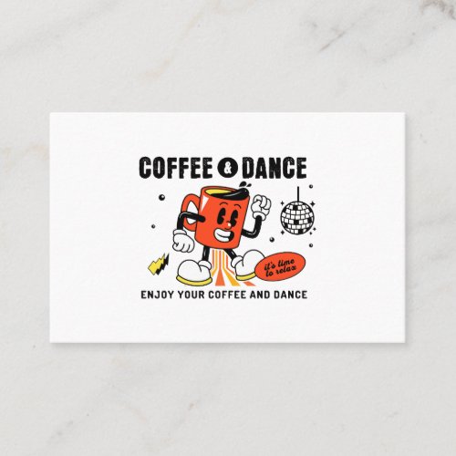 Coffee Cartoon Retro _1 Business Card