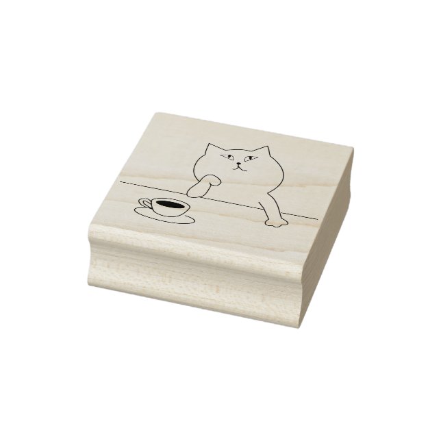 coffee cat art stamp (Stamp)