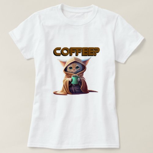 Coffee Cat Baby Yoda Shirt