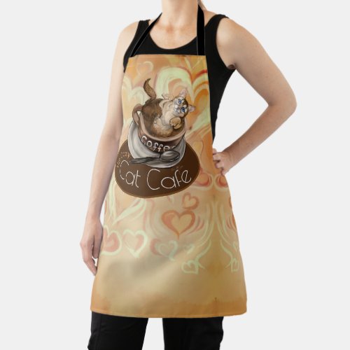 Coffee Cat Cafe Apron