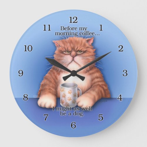 Coffee Cat Clock