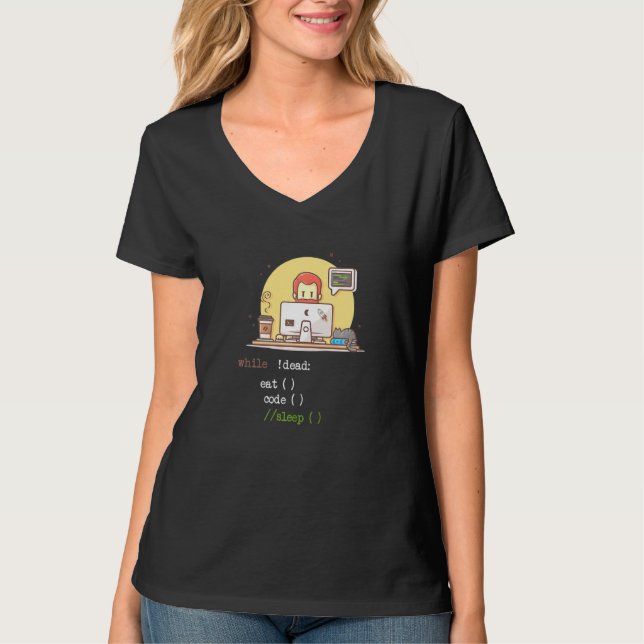 Coffee Cat It Program Code Programmer Coder Comput T-Shirt (Front)