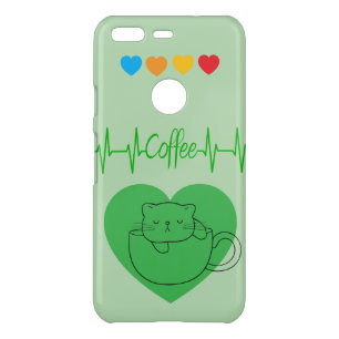 Coffee Cat Lover iPhone Case – Light Green