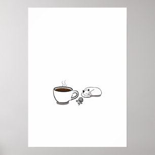 Coffee & Cat Moment Poster