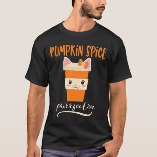 Coffee Cat Shirt Pumpkin Spice Caffeine Lover Coff