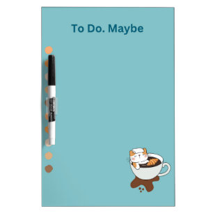 Coffee Cat Spa Dry Erase Board