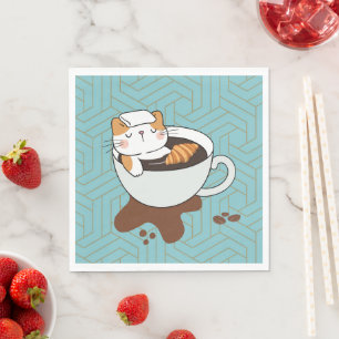 Coffee Cat Spa Napkins