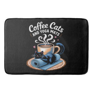 Coffee Cats and Yoga Mats Funny Cat Yoga