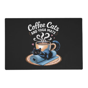 Coffee Cats and Yoga Mats Funny Cat Yoga