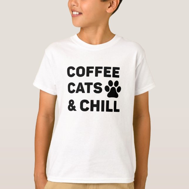 Coffee Cats & Chill T-Shirt (Front)