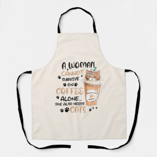 Coffee & Cats – Cute Kawaii Art Apron