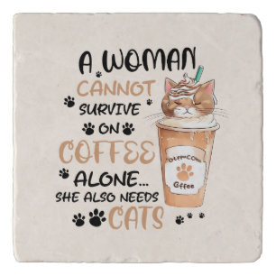 Coffee & Cats – Cute Kawaii Art Trivet
