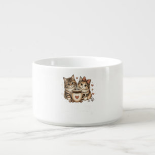Coffee Cats No Small Talk Funny Cat Quote Bowl